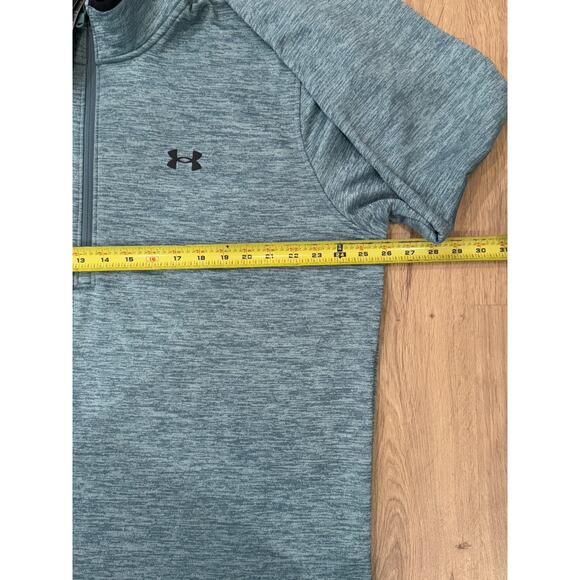 Under Armour ColdGear Mens Armour Fleece 1/2 Zip Pullover Large Heather Blue NWT - Picture 6 of 8